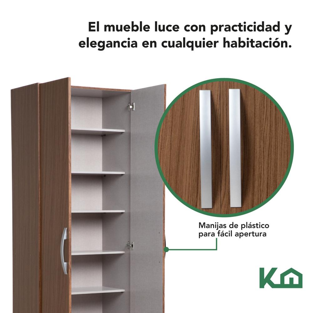 Mueble Armario Closet Multiuso 2 Puertas + Estantes Mdp Casa