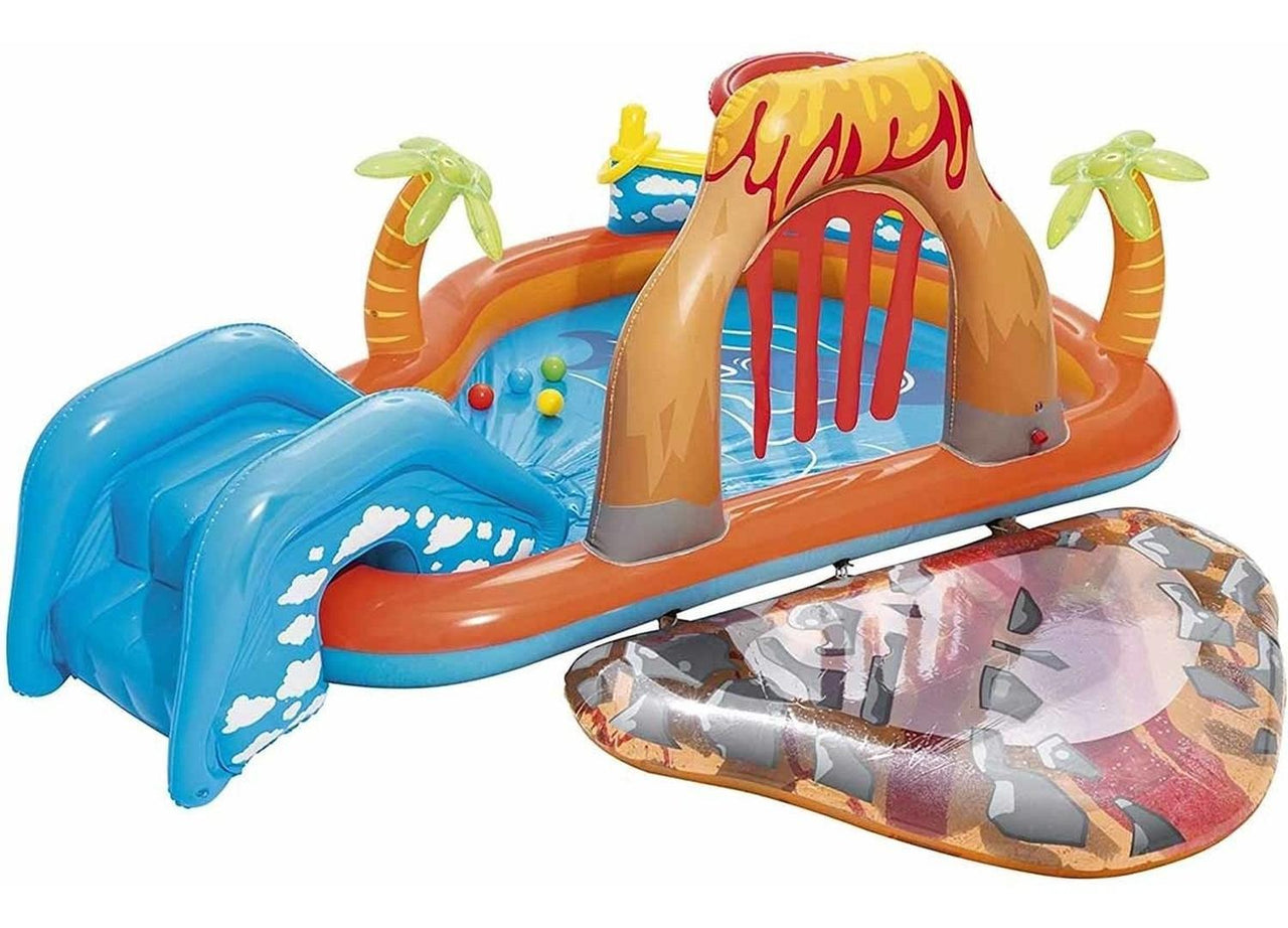 Centro de Juegos Alberca Inflable Lava Lago con Volcan 265 x 265 x 104 cm  Modelo  53069 Bestway