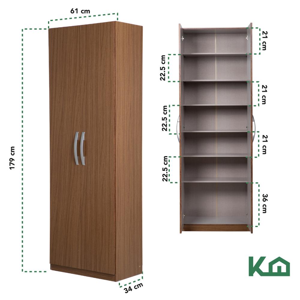 Mueble Armario Closet Multiuso 2 Puertas + Estantes Mdp Casa