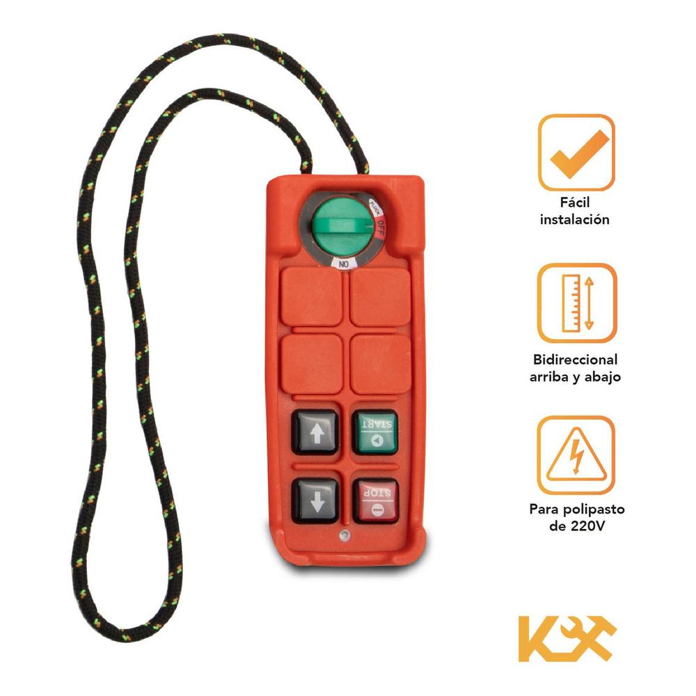 Control Botonera Inalambrico para Polipasto de 125-250 V Kingsman