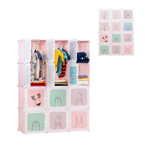 Closet Ropero Organizador Plastico 12 Cubos Infantil ArmableKINGDRAWERK12P
