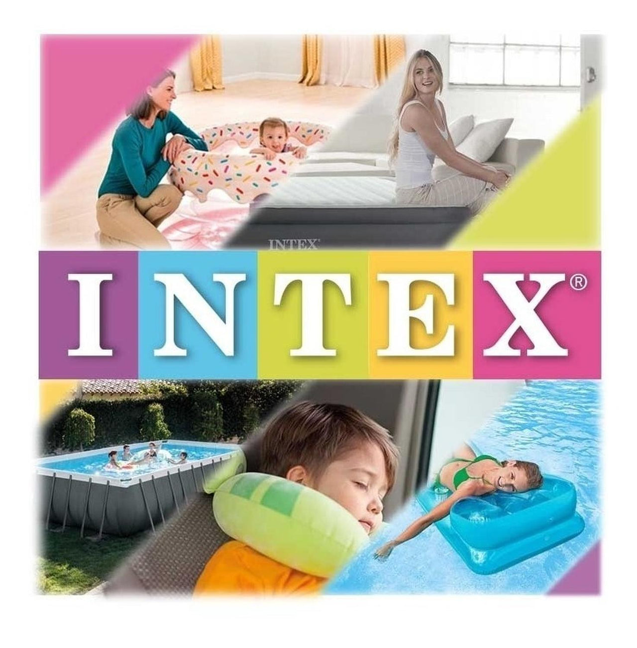 Colchon Asiento Inflable Para Alberca 2colores 58883np Intex