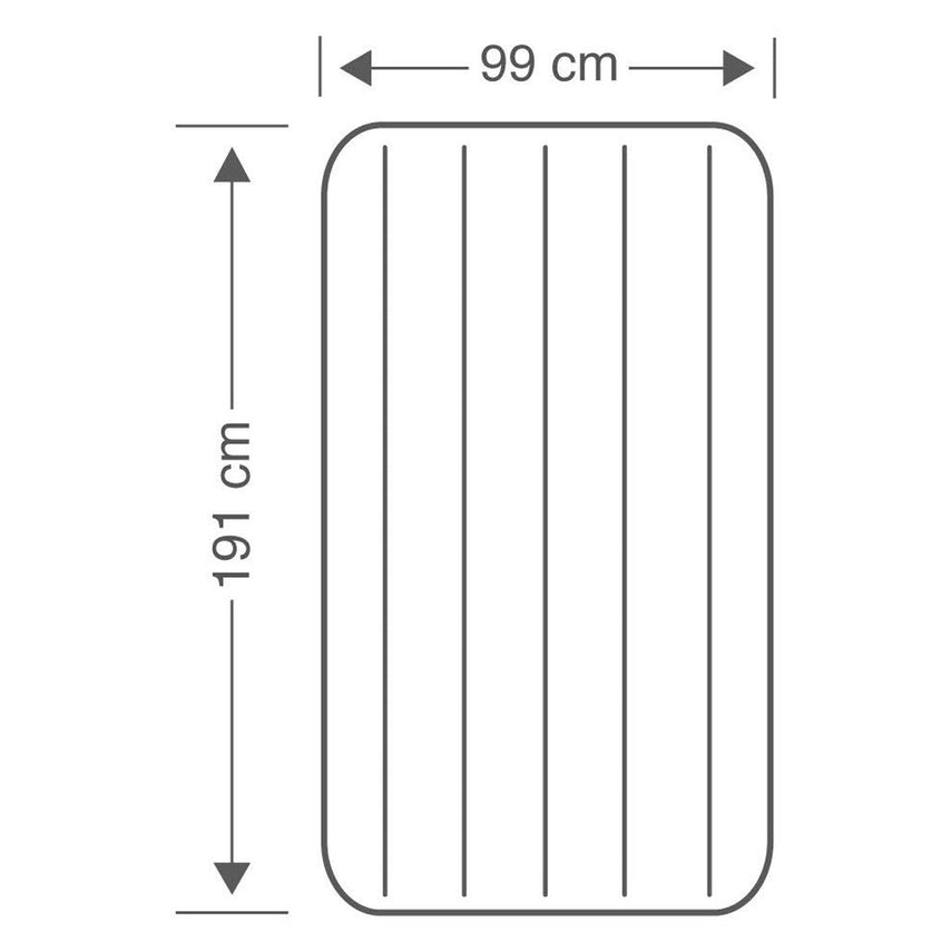 Colchon Cama Campismo Inflable Twin Clasica Azul 1 Per Intex64757-INTEX