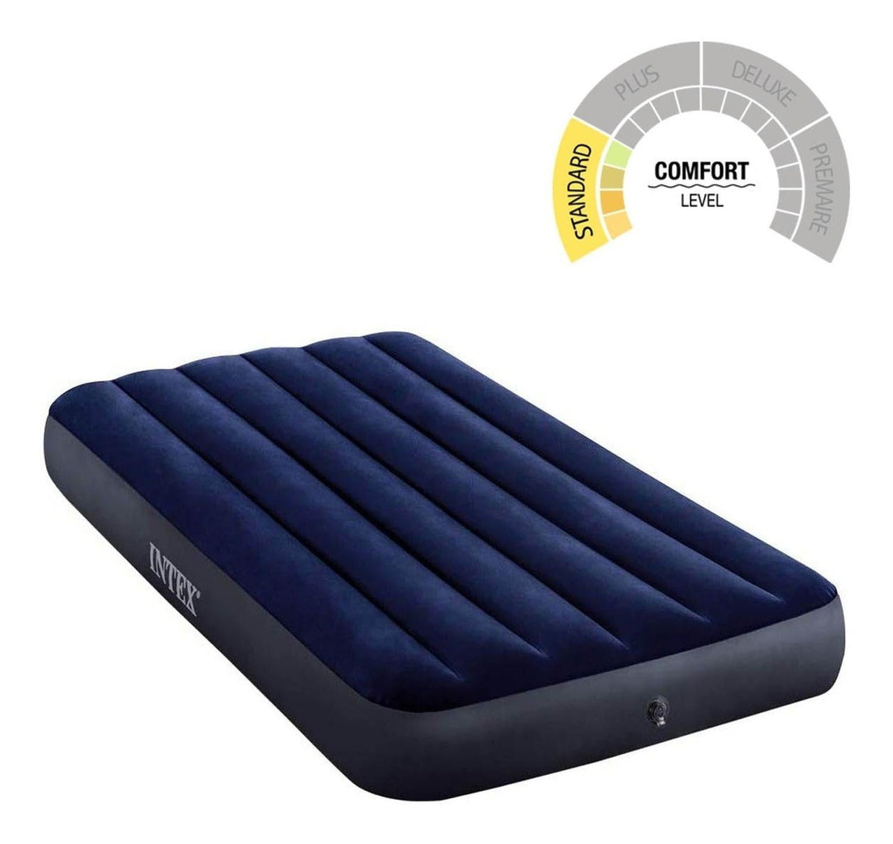 Colchon Cama Campismo Inflable Twin Clasica Azul 1 Per Intex