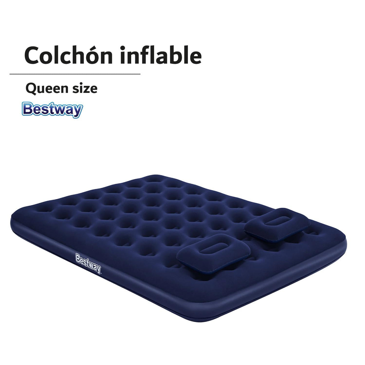 Colchon Cama Queen Inflable Cabeceras Camping 67374 Bestway