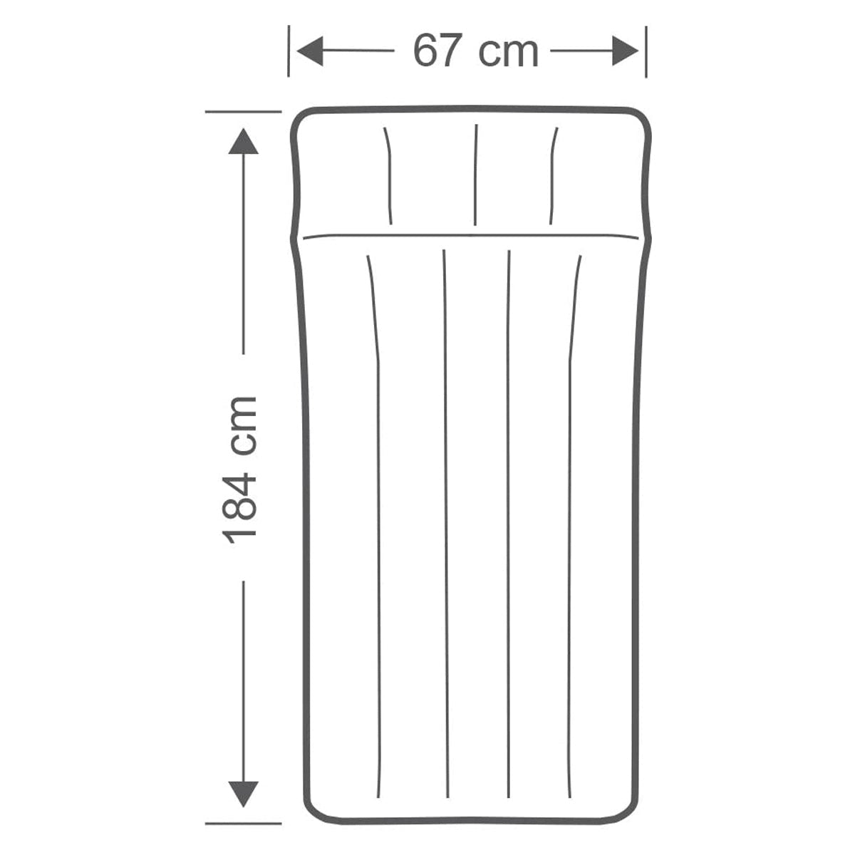 Colchon Colchoneta Inflable Para Camping 67x184x17 Cm Intex