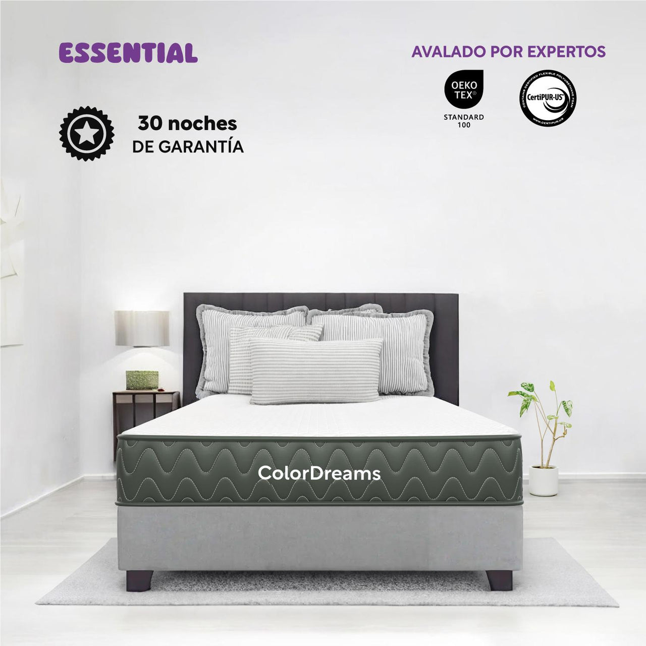 Colchón Individual en Caja Essential Memory Foam 100x190x18 cm ColorDreams