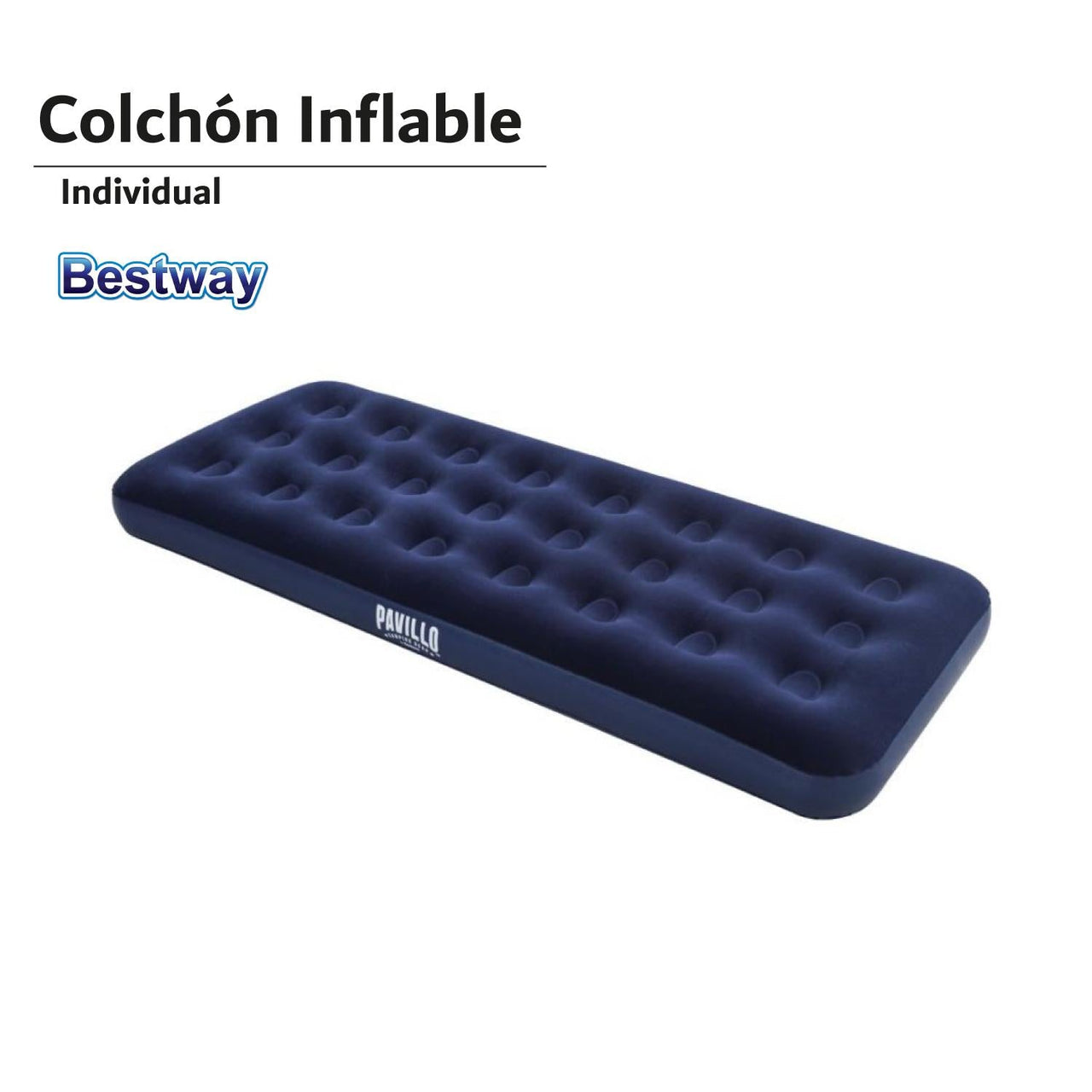 Colchón Inflable Individual Camping Pavillo Azul Modelo 67000 Bestway