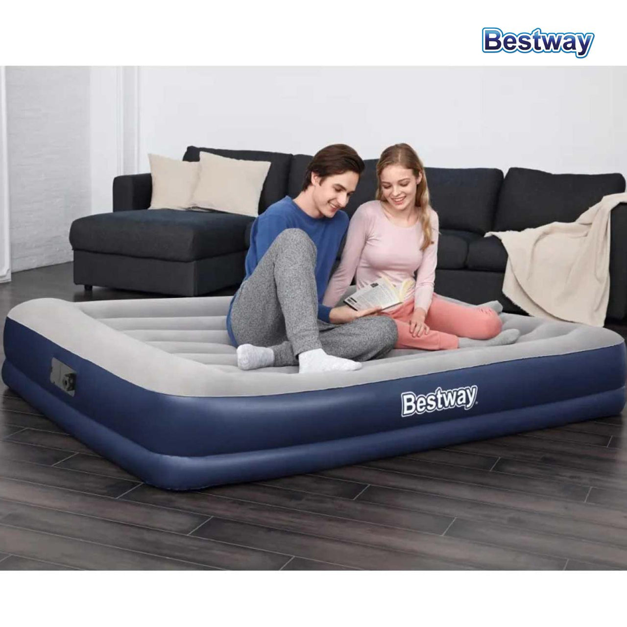 Colchón Inflable Queen Tritech con Bomba 203 x 152 x 36 cm 67726 Bestway