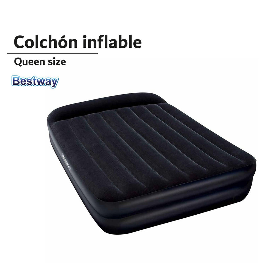 Colchon Inflable Queen Tritech Con Bomba Aire 203 cm Bestway67404-BEST