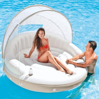 Colchon Isla Inflable Flotador Con Techo Canopy Lounge Intex58292EU-INTEX