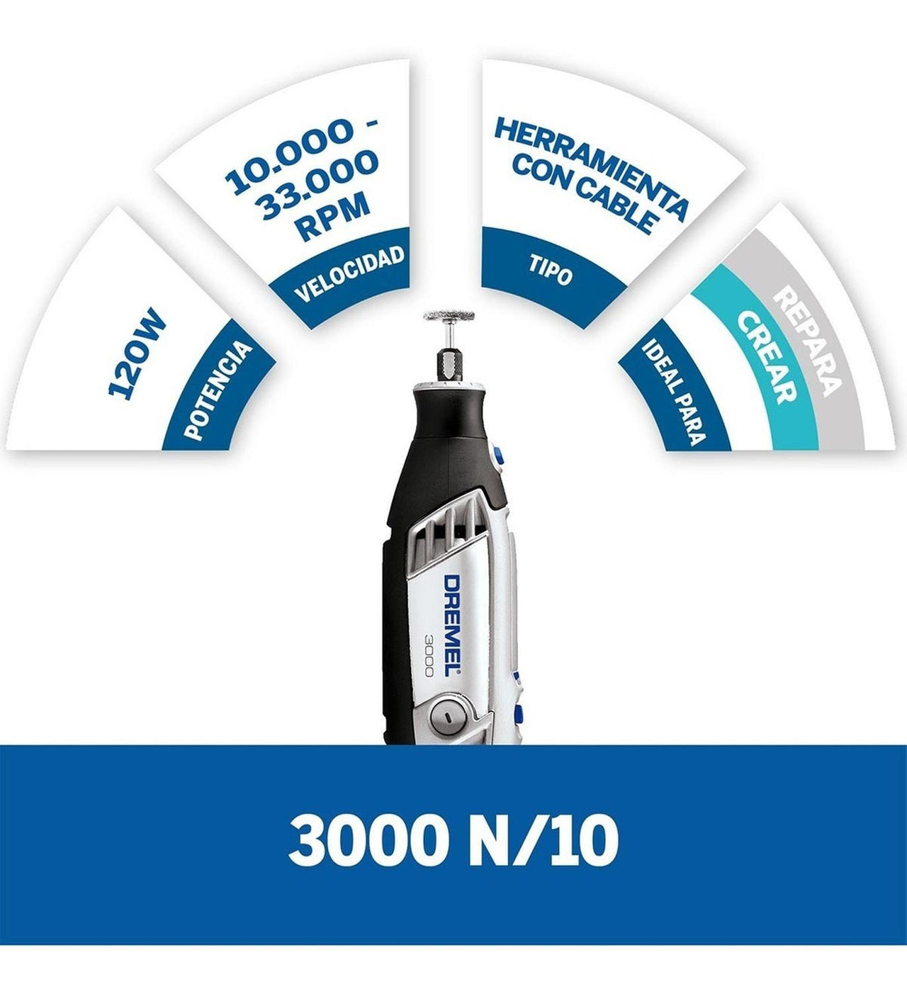 Combo Mototool 3000 Con 10 Acces + Engraver Grabador Dremel