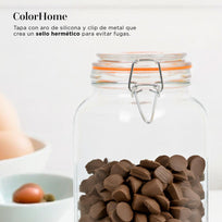 Contenedor para Almacenaje Cristal con Tapa Hermetica 2 Litros COLORJAR2 ColorHomeCOLORJAR2