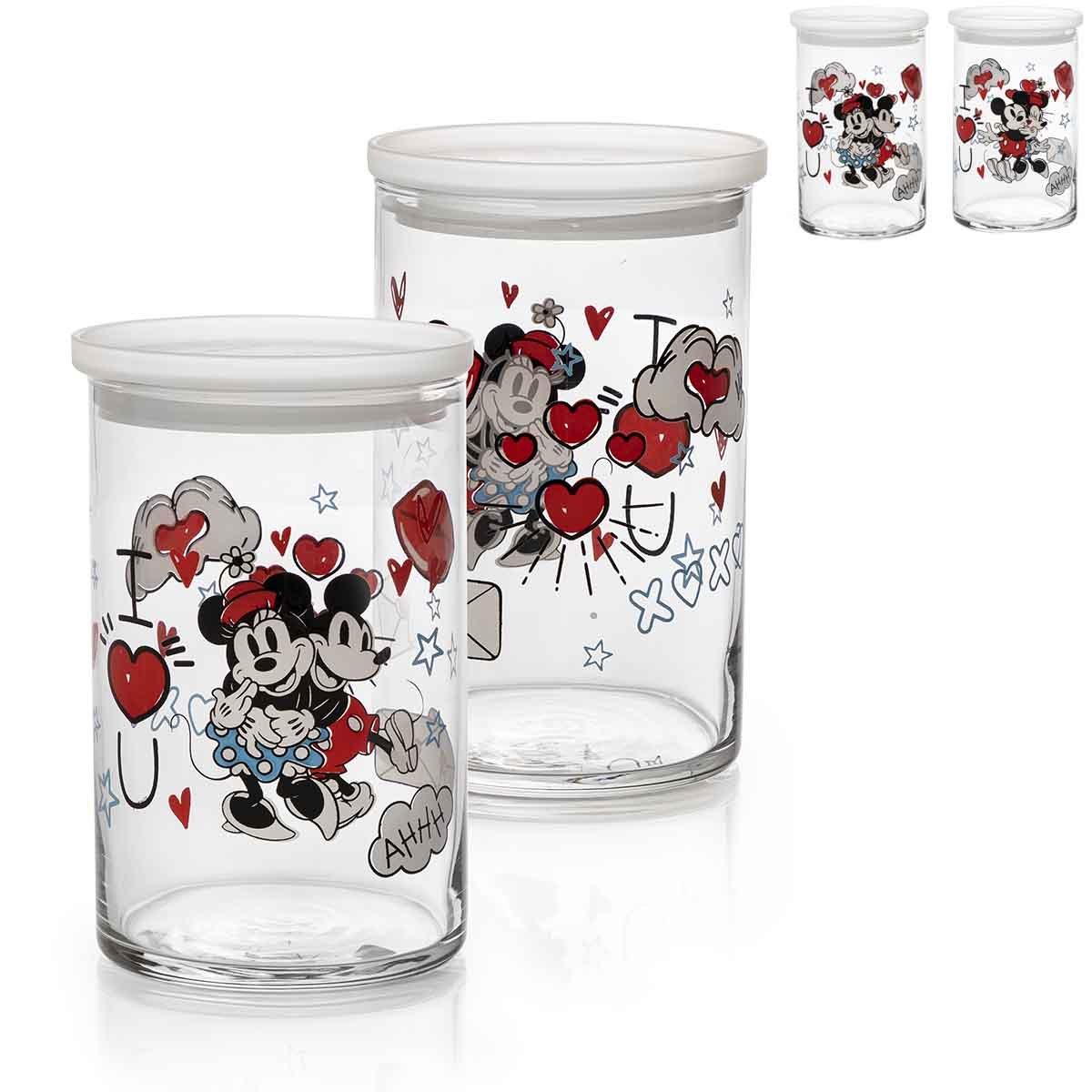 Contenedores 950ml Minnie Mickey Recipientes 2 Pzas Disney