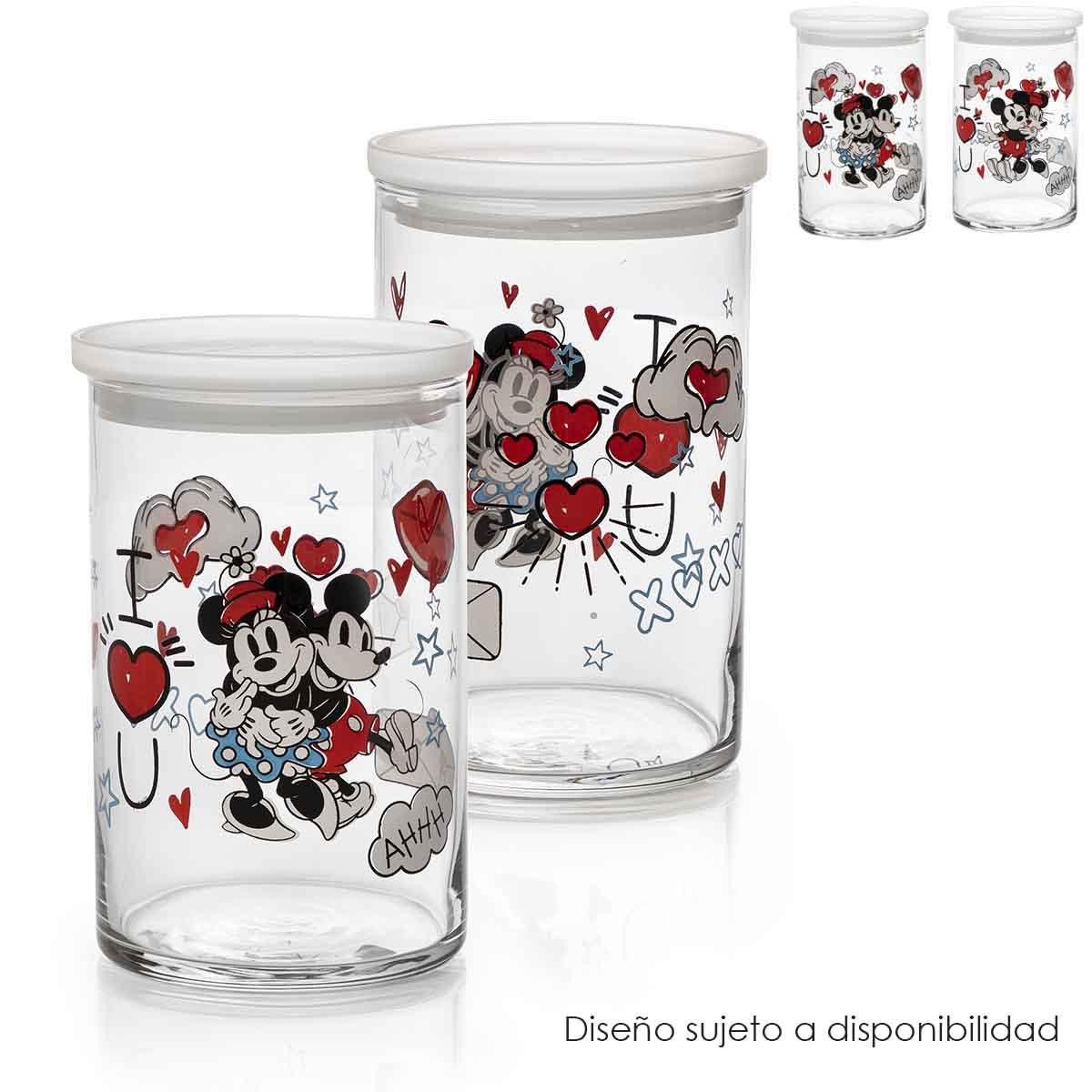 Contenedores 950ml Minnie Mickey Recipientes 2 Pzas Disney