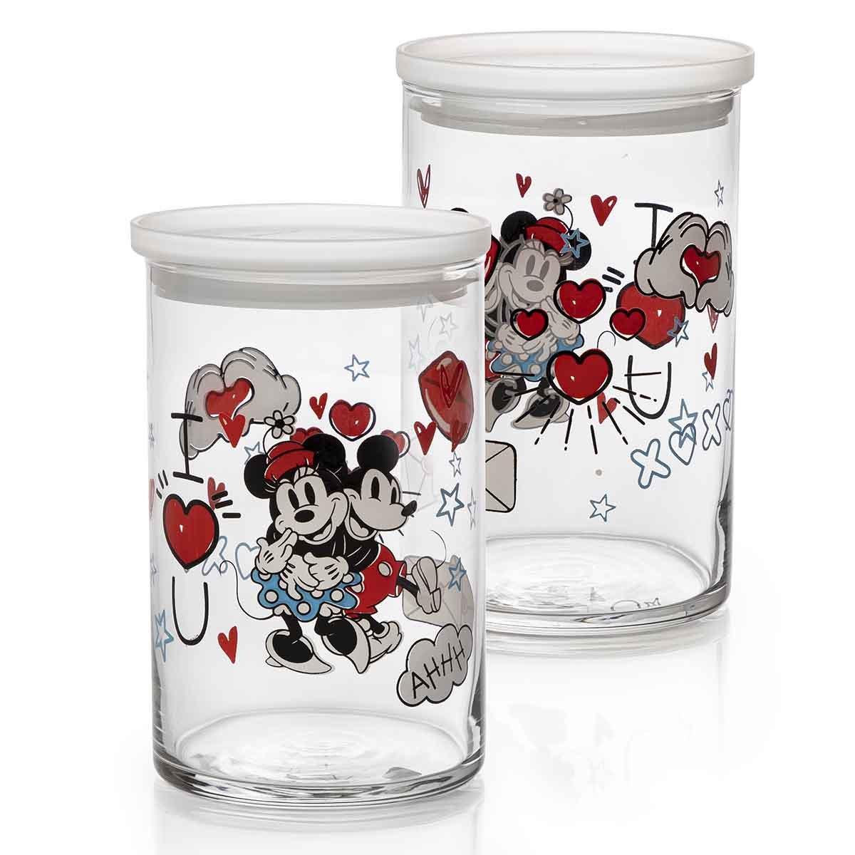 Contenedores 950ml Minnie Mickey Recipientes 2 Pzas Disney