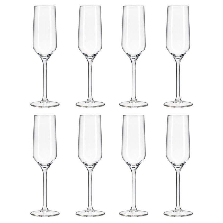 Copas De Champagne Flauta Cristal 8 Pzas 221ml Royal LeerdamCOMBO-LIBBEY-07