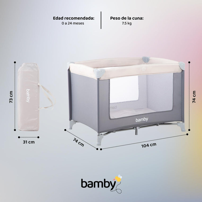 Corral Viajero Para Bebe Portatil Plegable Corralito ComodoBAMBYNOOZ3
