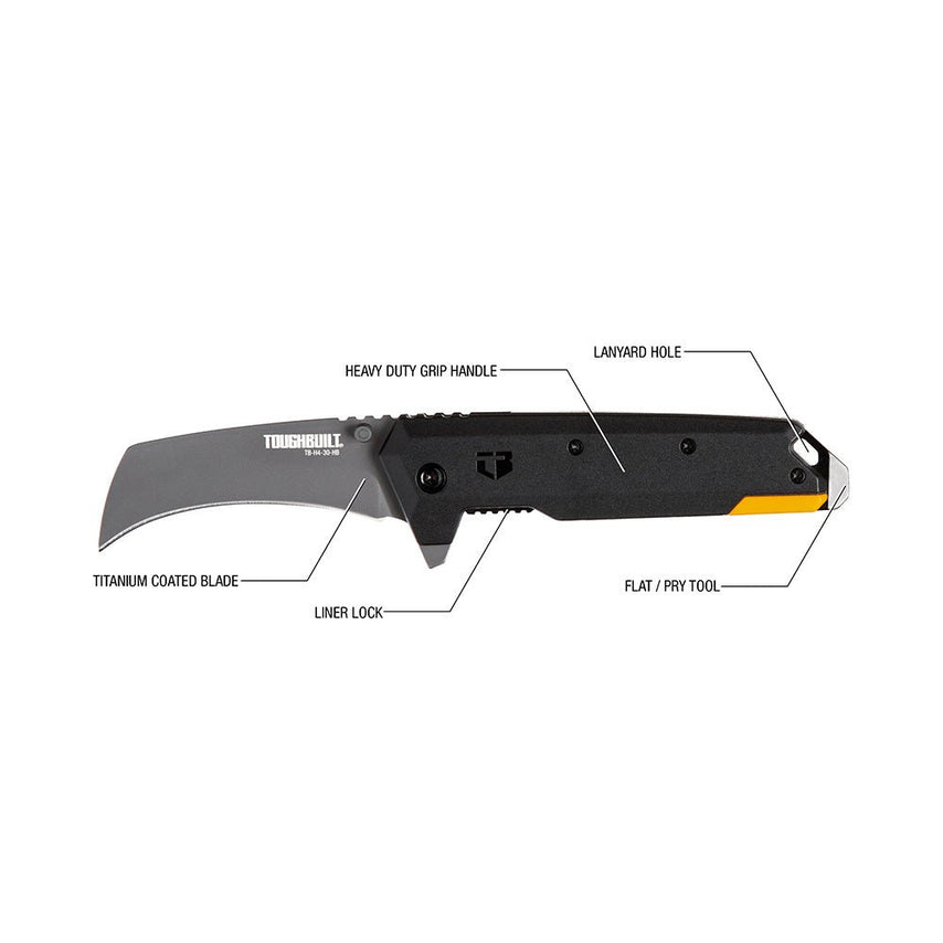 Cuchilla Con Navaja Plegable Curva TB-H4-30-HB ToughbuiltTB-H4-30-HB-TOU