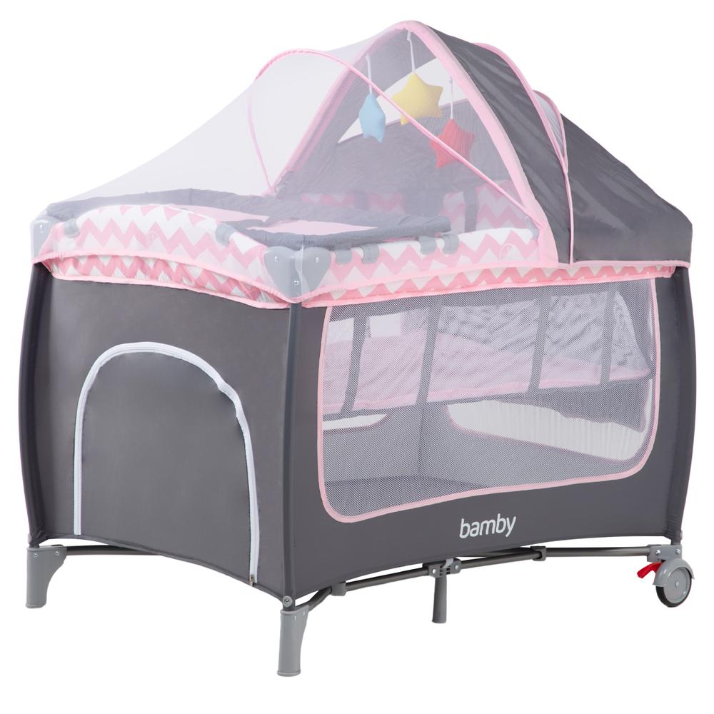 Cuna Corral Para Bebe Plegable Mosquitero Cambiador Juguete