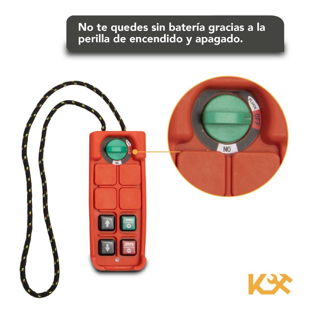 Control Botonera Inalambrico para Polipasto de 125-250 V Kingsman