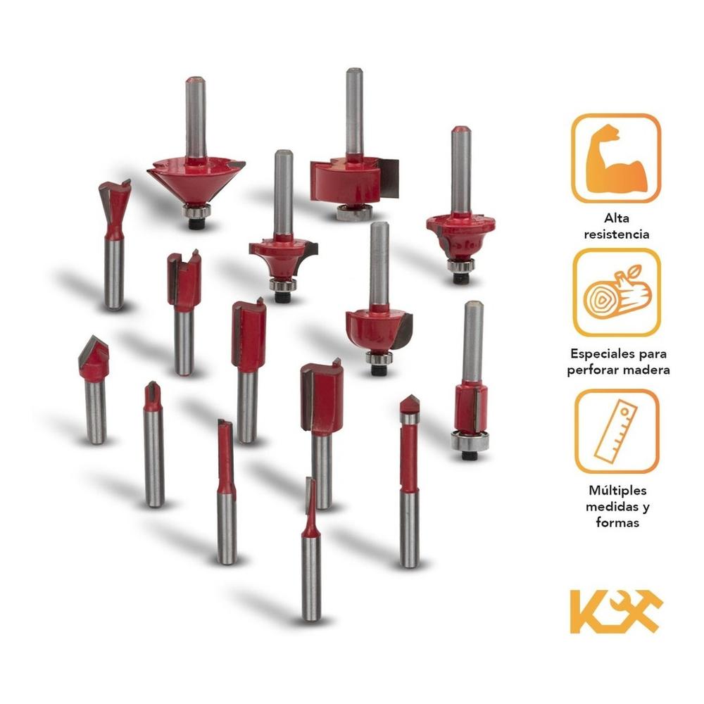 Broca para Router con Carburo de 1/4