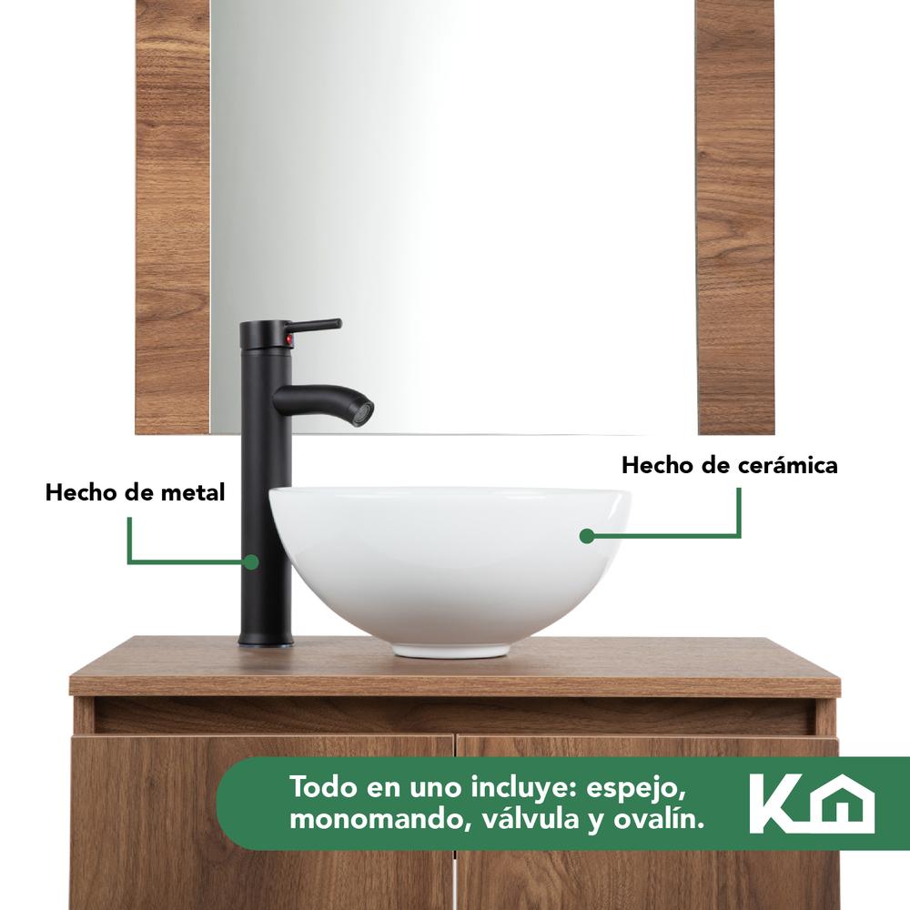 Mueble Gabinete Para Baño Lavamanos Con Espejo Lavabo Ovalin