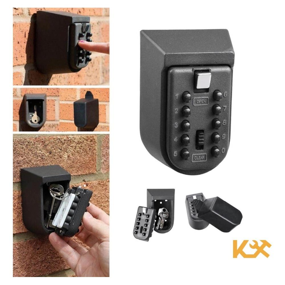 Caja de Llaves Empotrable Combinacion Digital 11x7 cm Negro Ts03 Kingsman