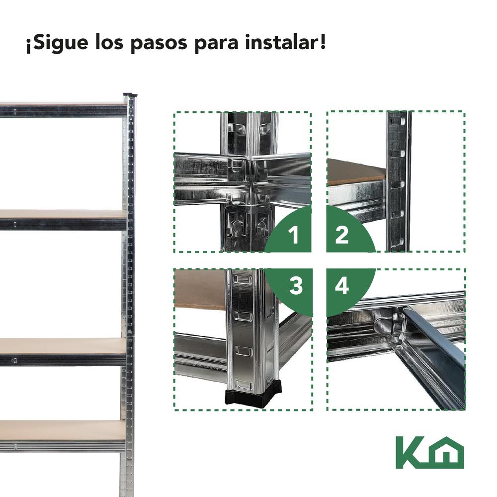 Estante Anaquel Organizador 5 Repisas Rack Metalico 2 Piezas