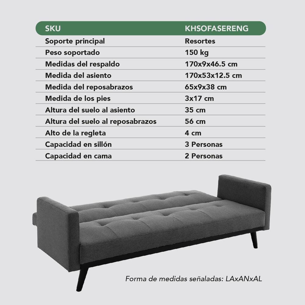 Sofá Cama Reclinable Silla Convertible Sillón Sala Moderna