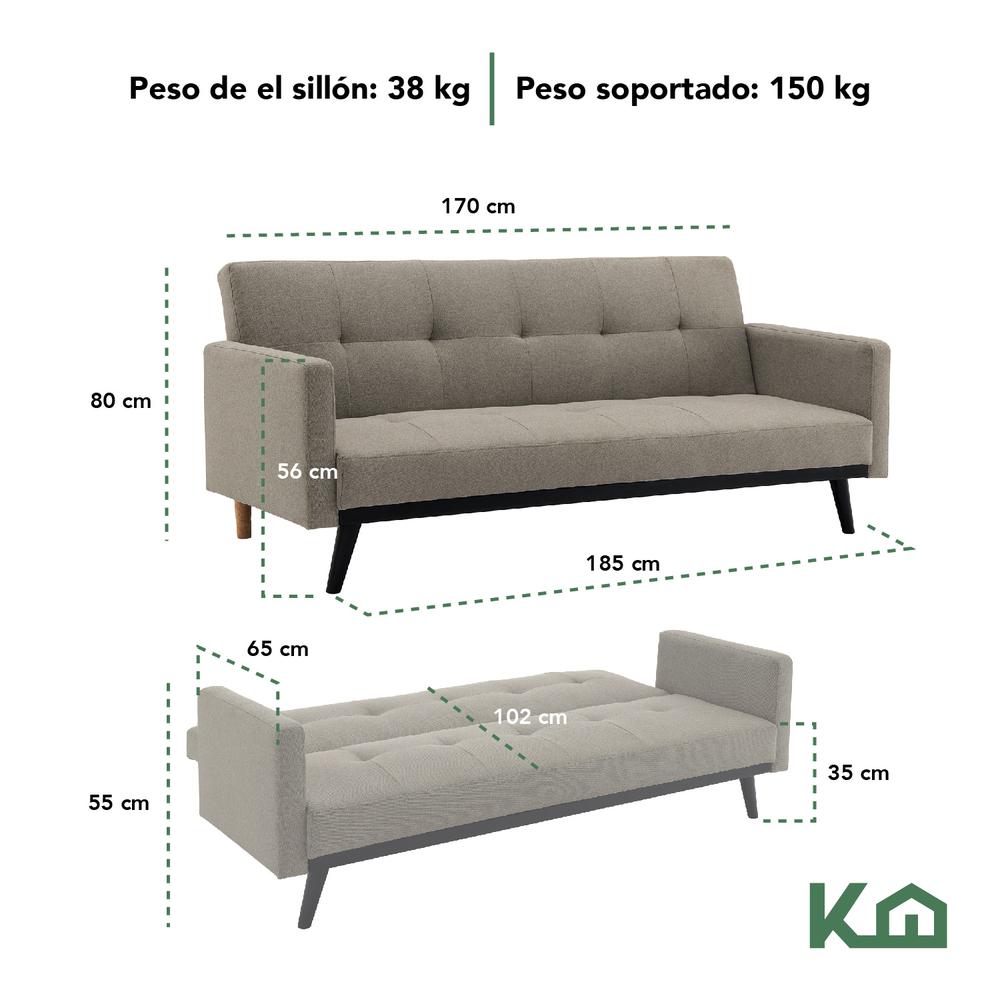 Sofá Cama Reclinable Silla Convertible Sillón Sala Moderna