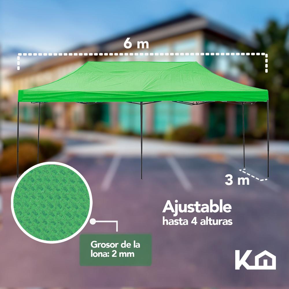 Toldo Carpa Impermeable Plegable De Acero 3x6m Kingsman