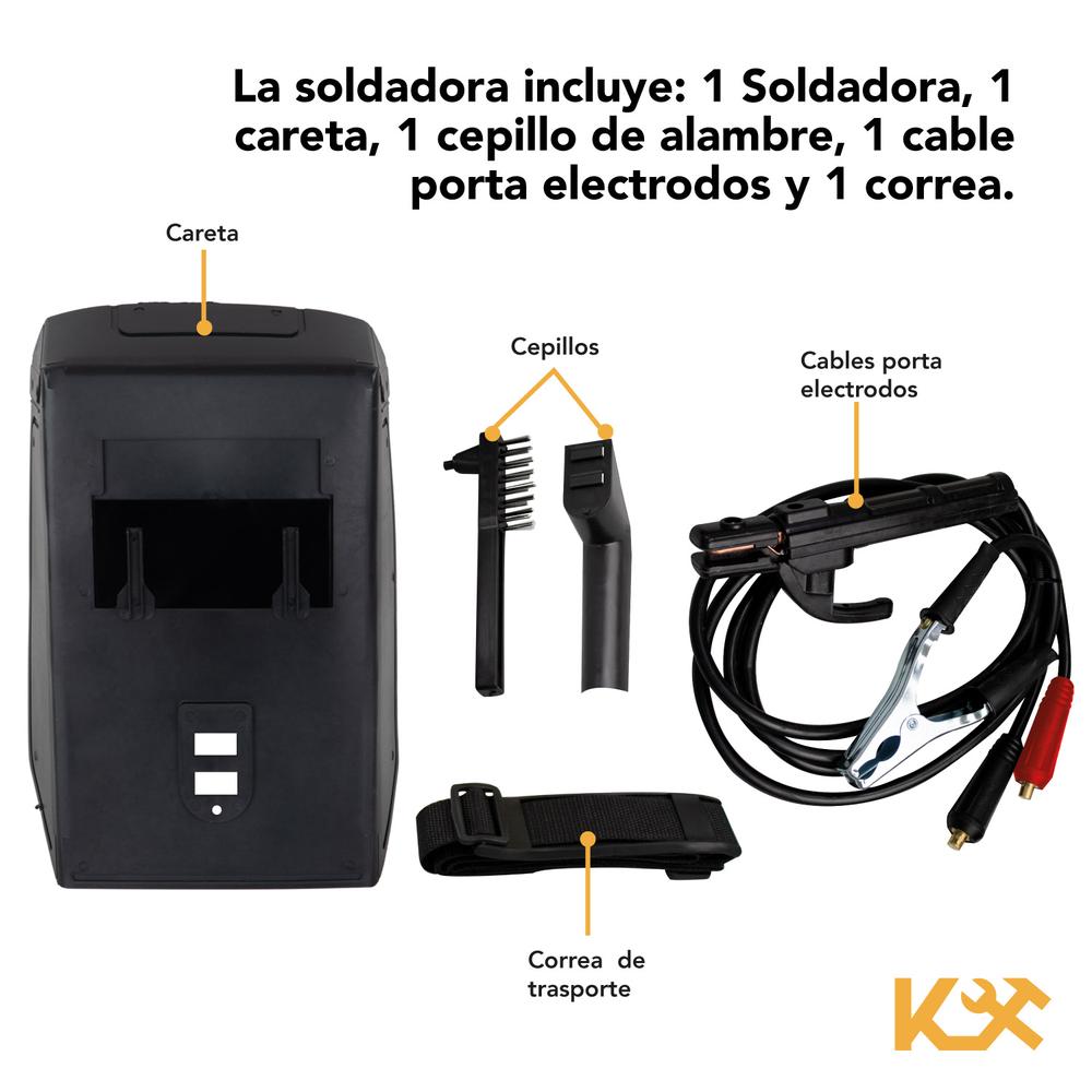 Soldadora Inverter + Careta Electronica Escuadras Magneticas