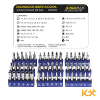 Desarmador Herramientas para Reparacion Celulares Y Equipos Juego 63 Piezas 300161 Kingsman300161