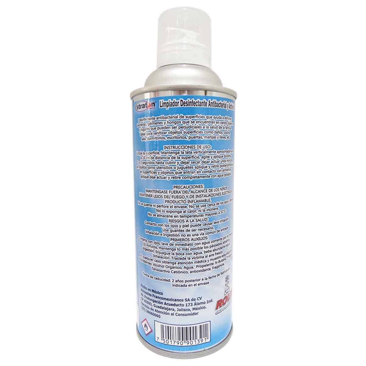 Desinfectante Antibacterial Antiviral en Aerosol 420 ml Straton