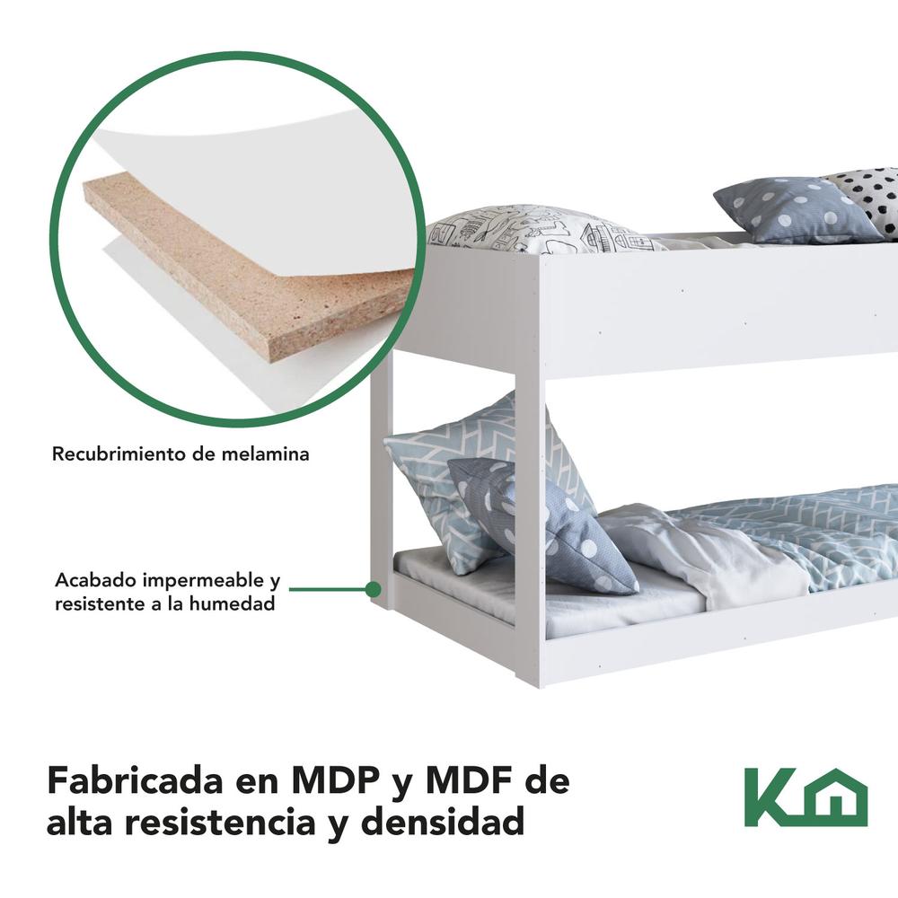 Litera Doble Individual Base Cama KingsHouse Desmontable