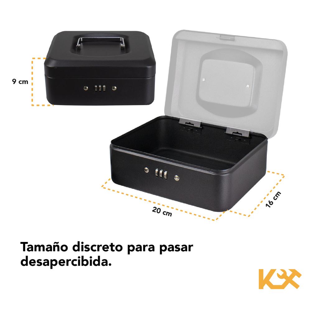 Caja Dinero de Combinación Negro 20 x 16 x 9 cm Ts0037 Kingsman