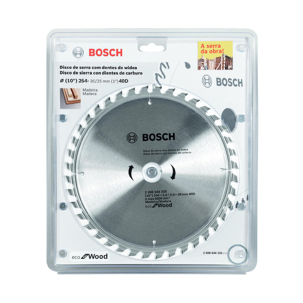 Disco De Sierra Circular Ecoline  254 x 30 mm 40 Dientes Bosch