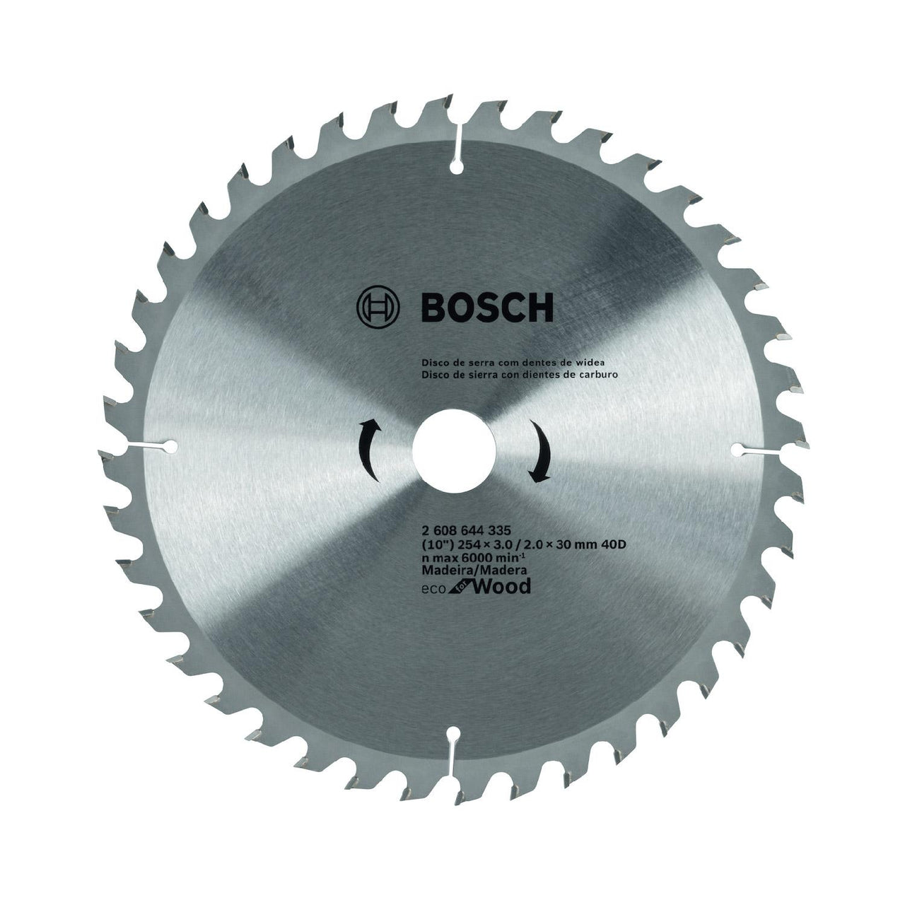 Disco De Sierra Circular Ecoline  254 x 30 mm 40 Dientes Bosch