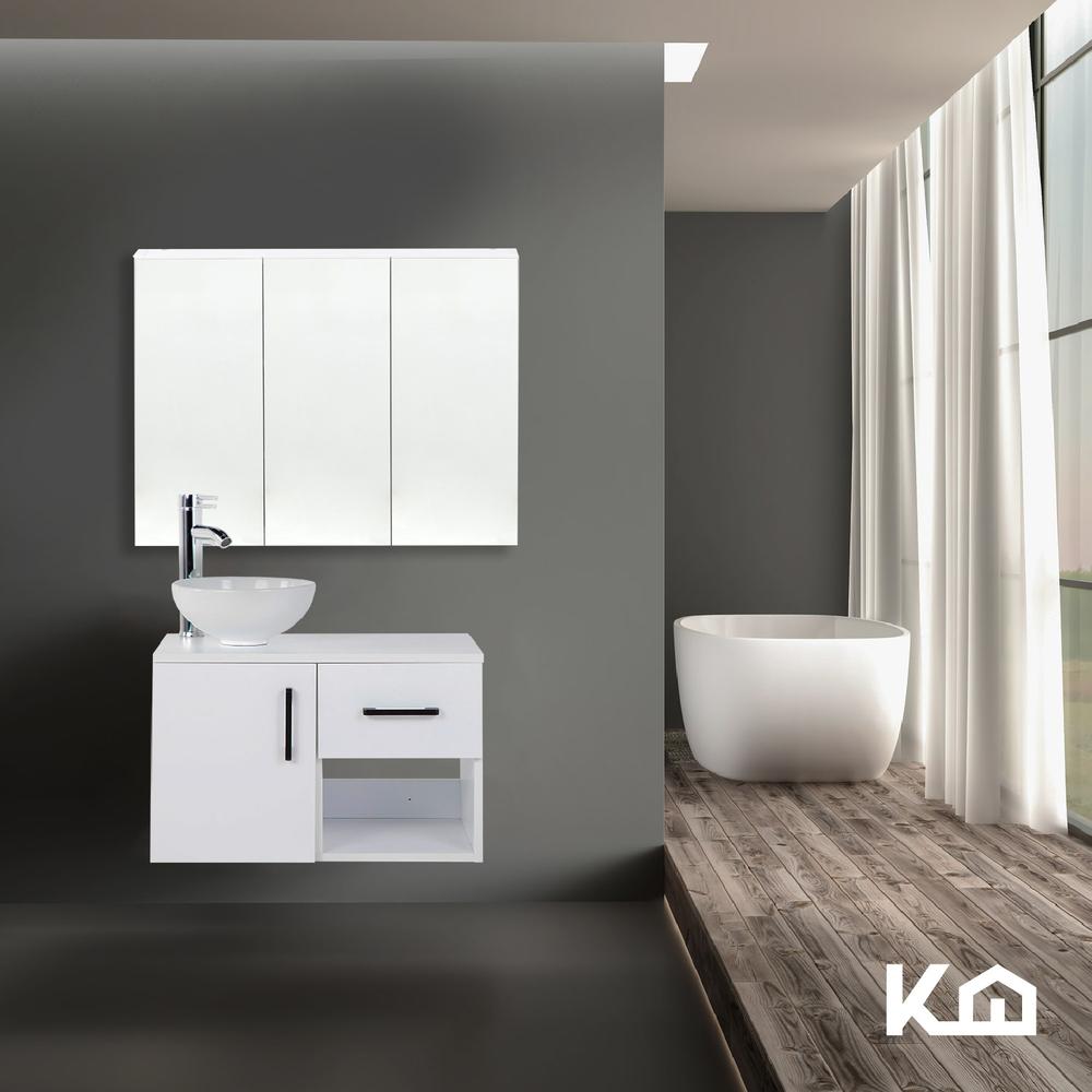 Mueble Organizador Gabinete Para Baño + Botiquin Con Espejo