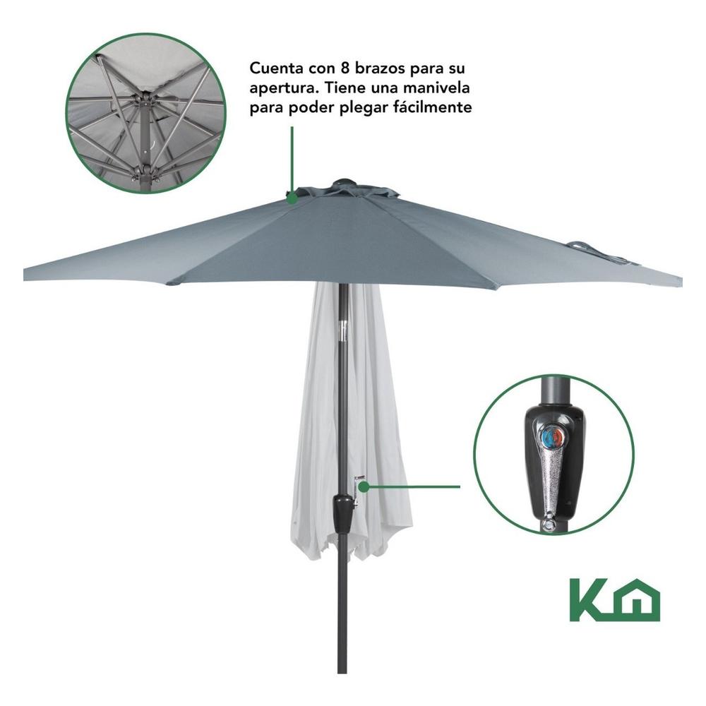 Sombrilla Para Jardin Playa Angulo De Inclinacion Kit 4 Pzas