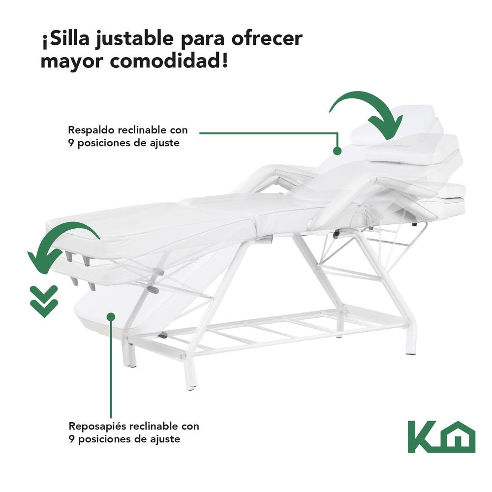 Cama De Masaje Silla Para Faciales Reclinable Spa Profesional