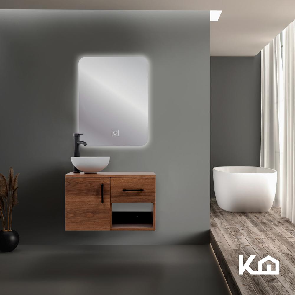 Mueble Organizador Gabinete Baño Espejo Rectangular Luz LED