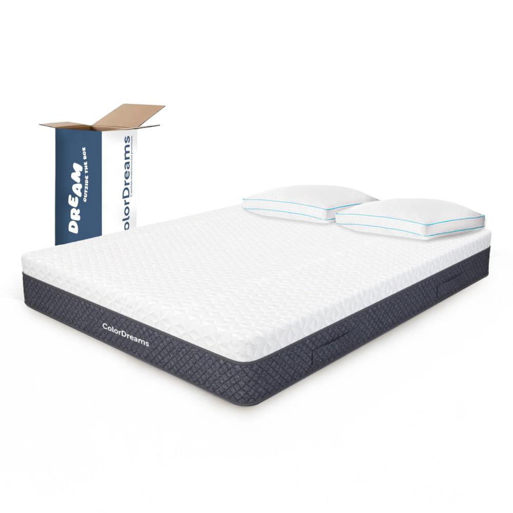 Colchón King Size Memory Foam + Almohadas Poliéster Set 3Pz