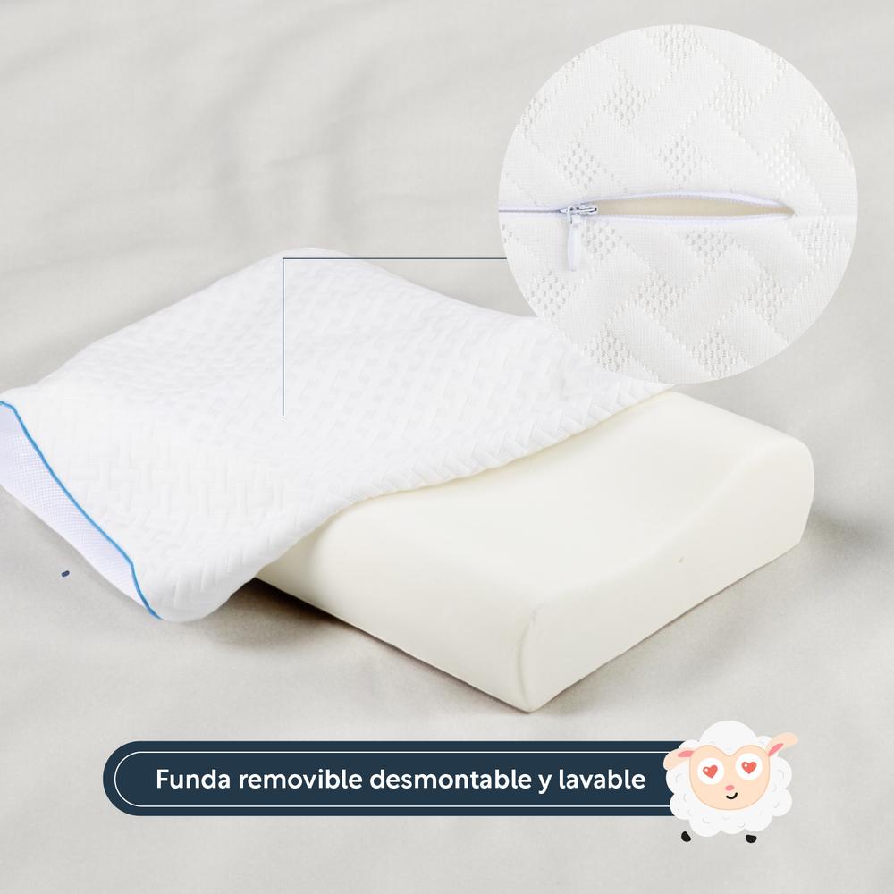 Almohada Ortopédica 2 Pzas Espuma Viscoelástica Colordreams