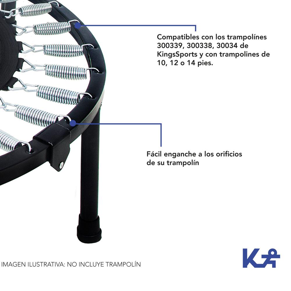 Trampolín Resortes de Repuesto Juego 10 Piezas 165 mm Para 14 y 16 pies