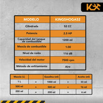 Motoperforadora Ahoyadora A Gasolina 3 Barrenas 52 CC 2.5 HP