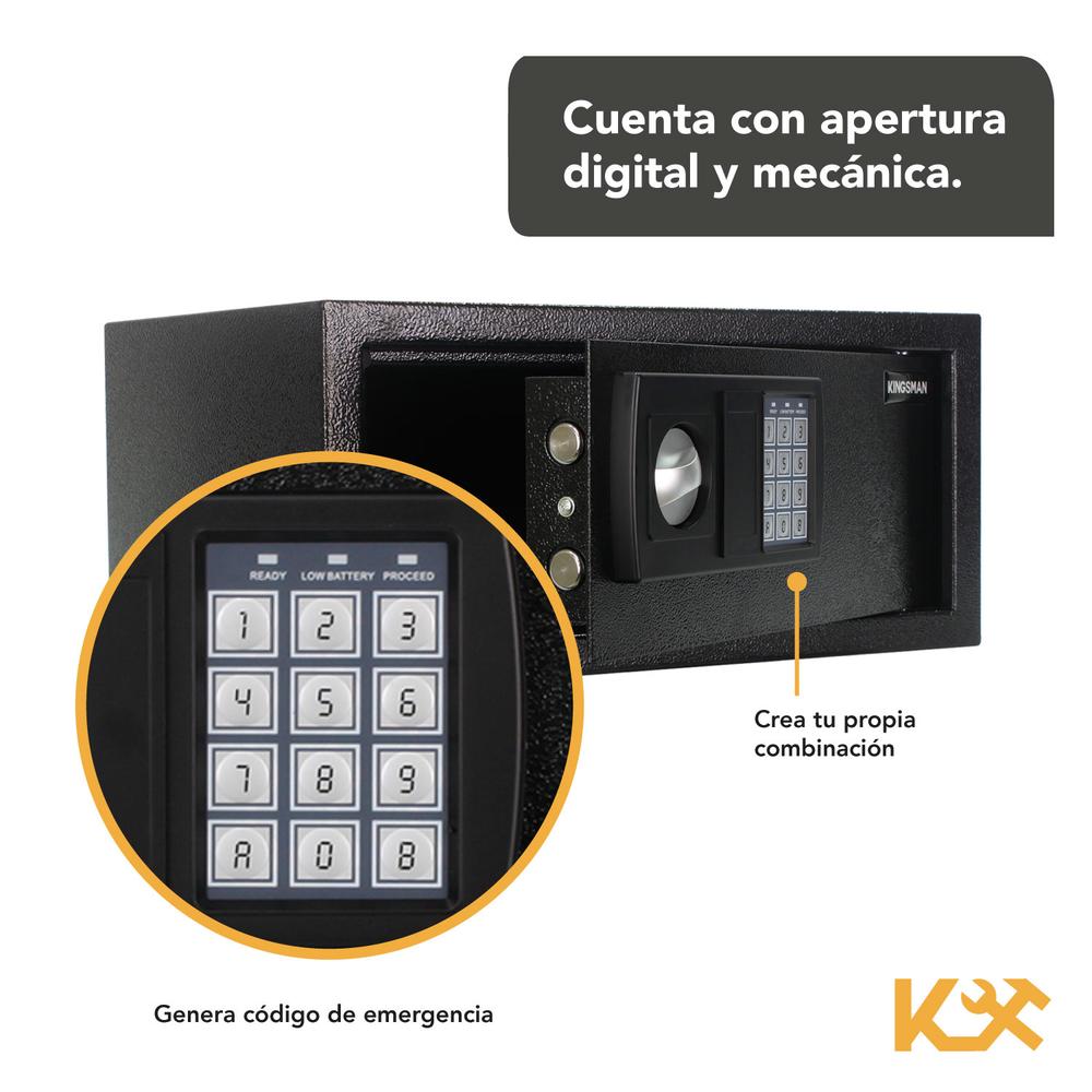 Caja Fuerte Digital Color Negro 20x43x35 cm KMCF43N Kingsman