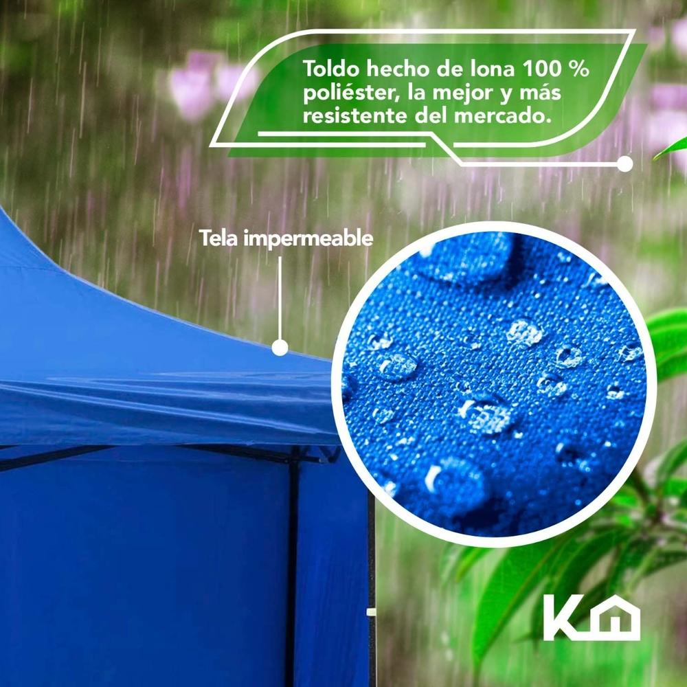 Toldo Carpa Con Pared Impermeable Plegable Acero 3x3 M