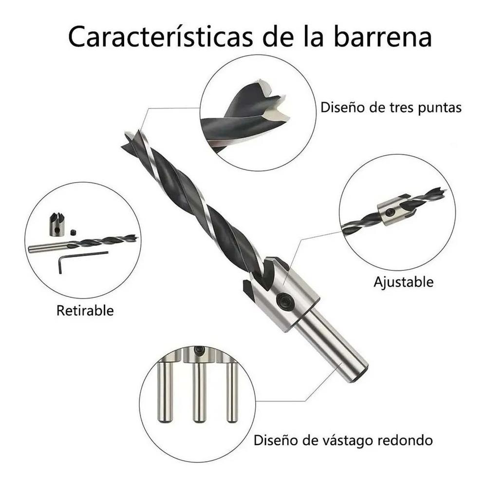 Brocas Avellanador Madera Prensa Sargento Ajuste Rapido 4in